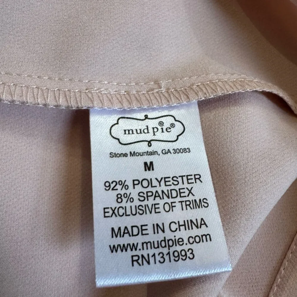 Mud Pie Women's Birdie Ruffle Cold Shoulder Dress in Pink Size Medium - Picture 6 of 9